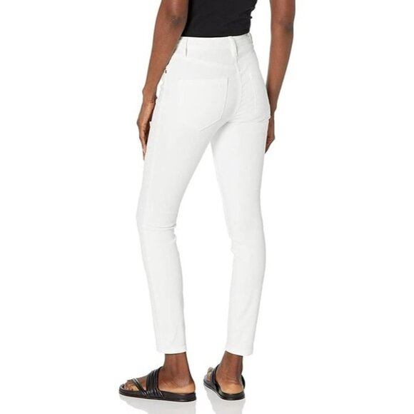 BlankNYC The Stanton Capri Stretch Denim Jeans Mid Rise Cropped White Sz 29 NEW - Picture 2 of 10